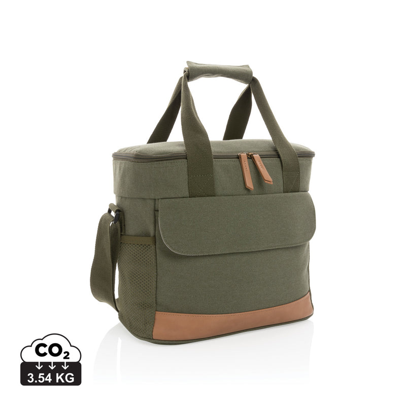 Load image into Gallery viewer, Impact AWARE™ 16 oz. canvas cooler bag by XD Collection, outdoor insulated cooler with durable fabric and carrying handles.

