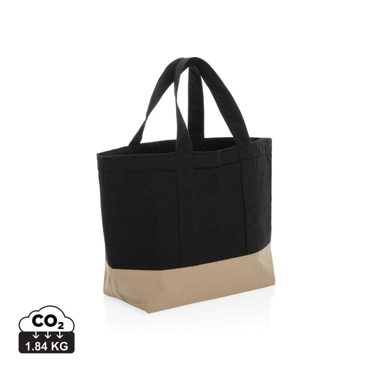 Impact Aware™ 285 gsm undyed canvas cooler bag by XD Collection, outdoor reusable insulated bag with rugged natural fabric.