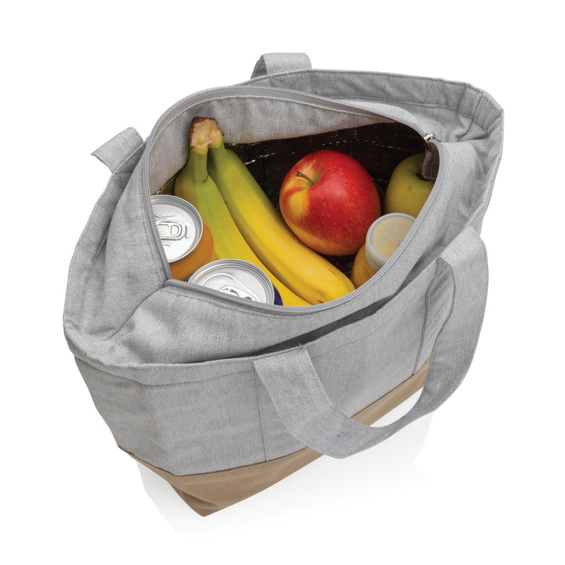 Load image into Gallery viewer, Impact Aware™ 285 gsm unbleached canvas cooler bag by XD Collection, outdoor insulated bag with sturdy undyed fabric and handles.

