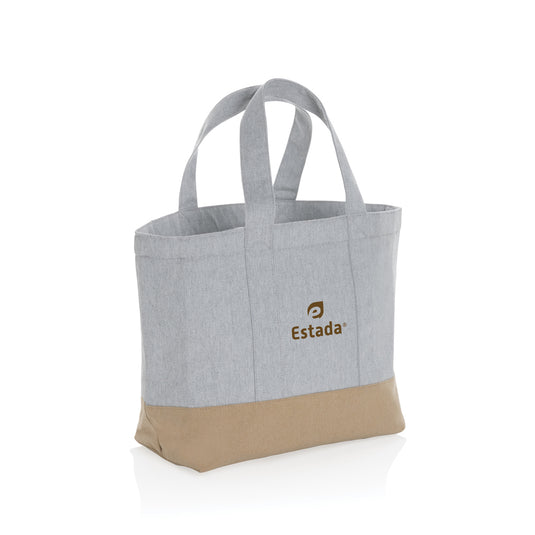 Impact Aware™ 285 gsm rcanvas cooler bag by XD Collection, undyed outdoor cooler with sturdy fabric and insulated interior.