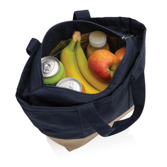 Impact Aware™ 285 gsm undyed canvas cooler bag by XD Collection, outdoor insulated bag with sturdy canvas material.
