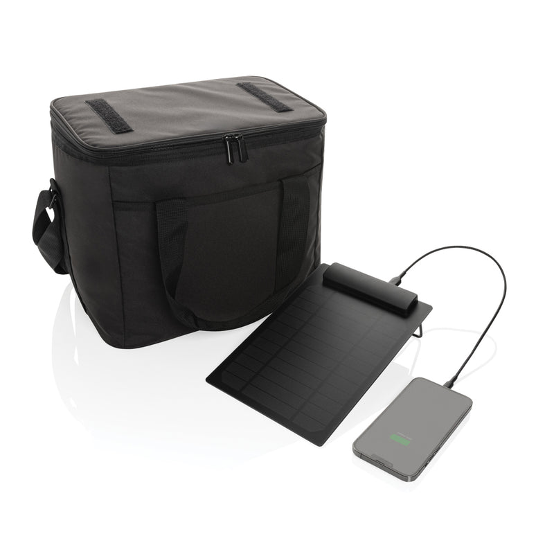 Load image into Gallery viewer, Pedro AWARE™ RPET deluxe cooler bag with 5W solar panel - Custom Wood Designs
