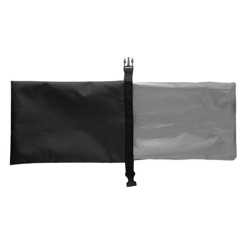 Load image into Gallery viewer, XD Collection AWARE™ RPET foldable outdoor lunch bag, 30x20cm, with snack strap, made from recycled materials, showing the bag folded open.
