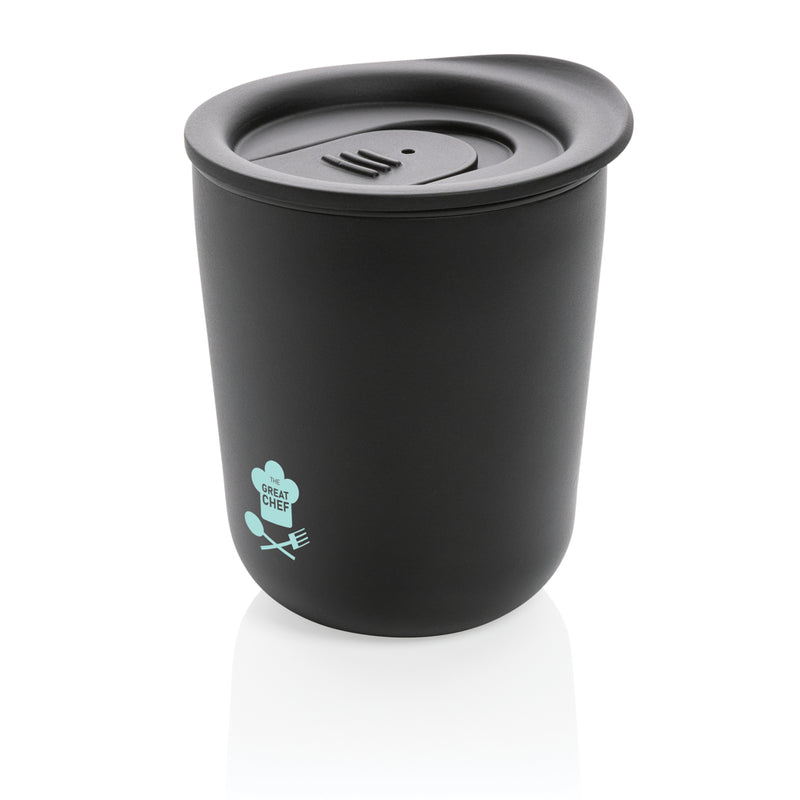 Load image into Gallery viewer, Simplistic antimicrobial coffee tumbler from XD Collection, sleek drinkware with a modern design, ideal for hot and cold beverages.
