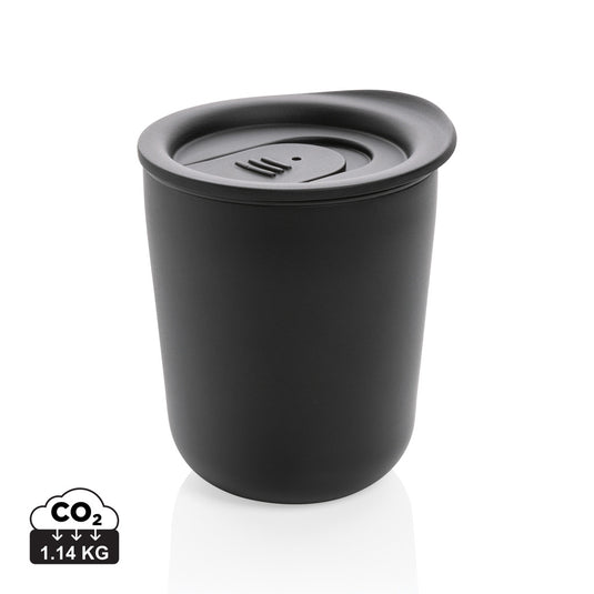 Simplistic antimicrobial coffee tumbler from XD Collection with a sleek, minimalist design and durable drinkware construction.