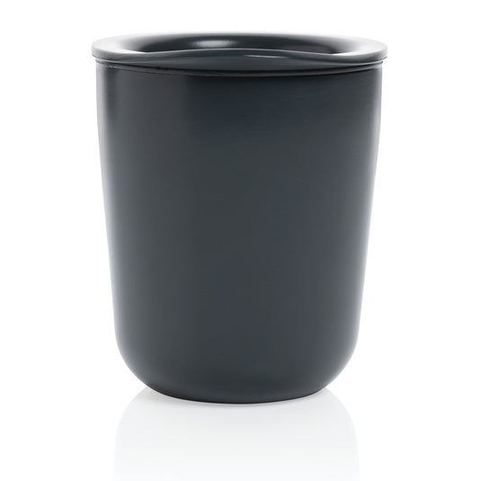 Simplistic antimicrobial coffee tumbler from XD Collection, durable drinkware with sleek design and spill-resistant lid.