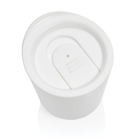 Black Simplistic antimicrobial coffee tumbler from XD Collection, drinkware with sleek design and spill-proof lid.