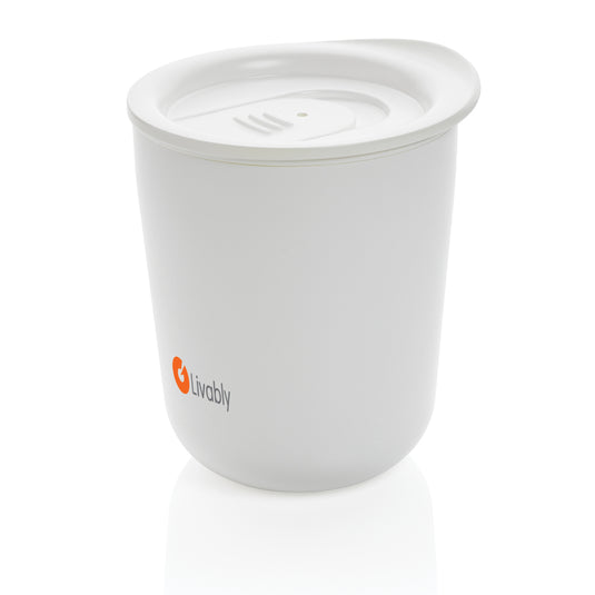 Simplistic antimicrobial coffee tumbler from XD Collection, featured as stylish drinkware with a sleek design and durable construction.
