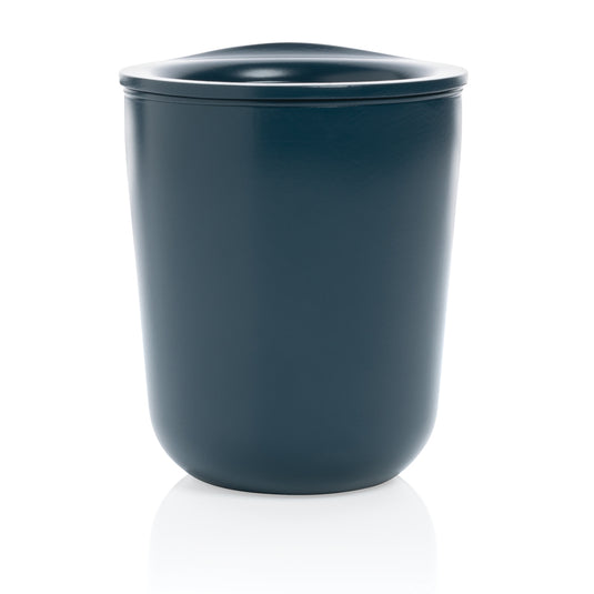 Simplistic antimicrobial coffee tumbler from XD Collection, stainless steel drinkware with a sleek design and secure lid.