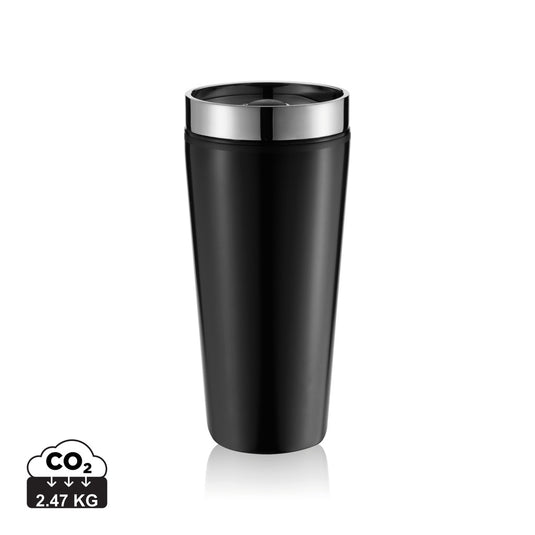 Leak proof tumbler from XD Collection, durable drinkware with a secure lid, ideal for hot and cold beverages.