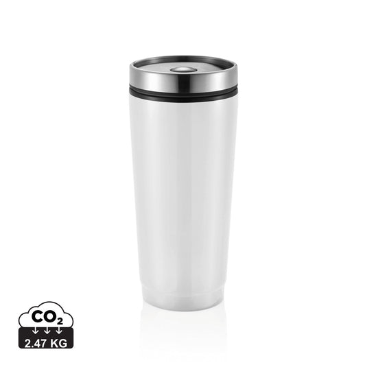 Leak-proof XD Collection drinkware tumbler with secure lid, durable design, and sleek finish for hot or cold beverages.