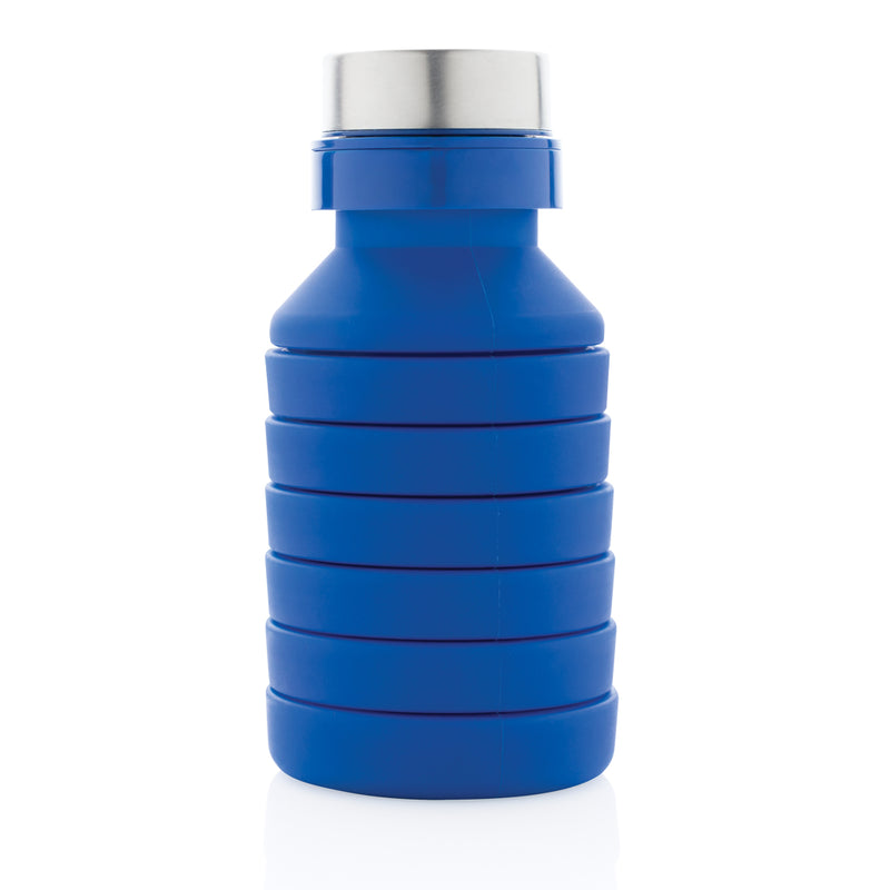 Load image into Gallery viewer, Leakproof collapsible silicone bottle with lid - Custom Wood Designs
