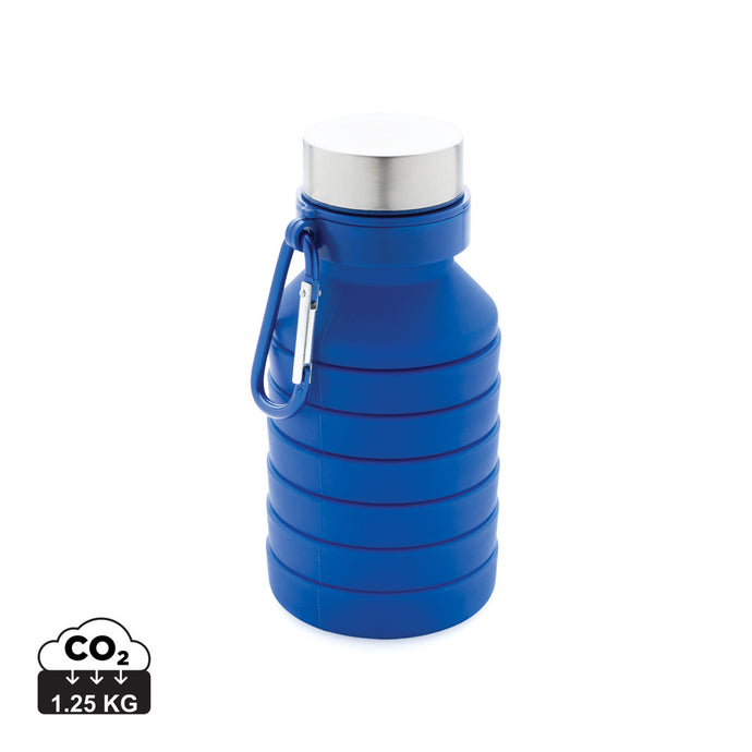 Leakproof collapsible silicone bottle with lid - Custom Wood Designs