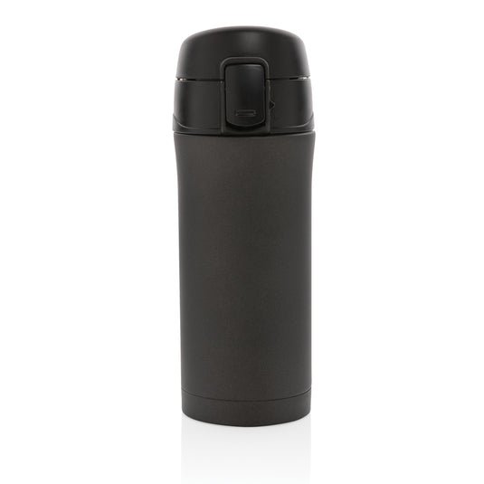 Metallic easy lock vacuum mug from XD Collection, durable drinkware with secure lid and sleek metallic finish.