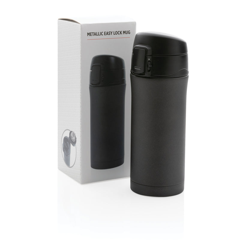 Load image into Gallery viewer, Metallic XD Collection vacuum mug with easy lock lid, durable drinkware for hot and cold beverages, shown on a white background.
