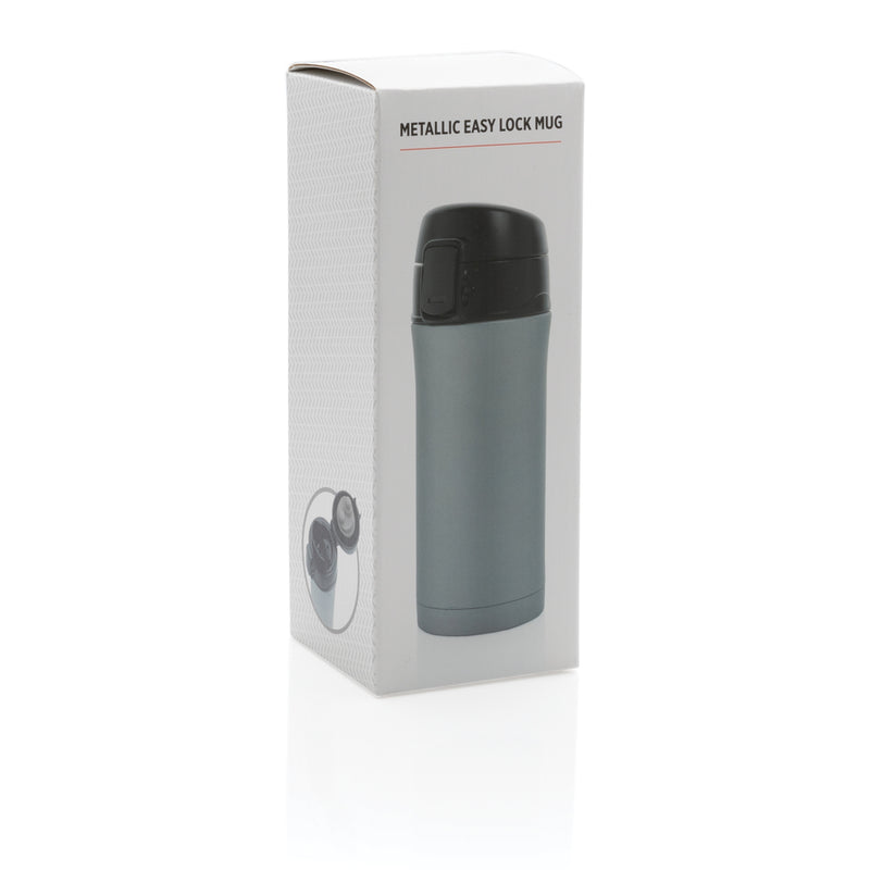 Load image into Gallery viewer, Metallic XD Collection easy lock vacuum mug for hot and cold drinks, with a sleek, insulated design and secure lid.
