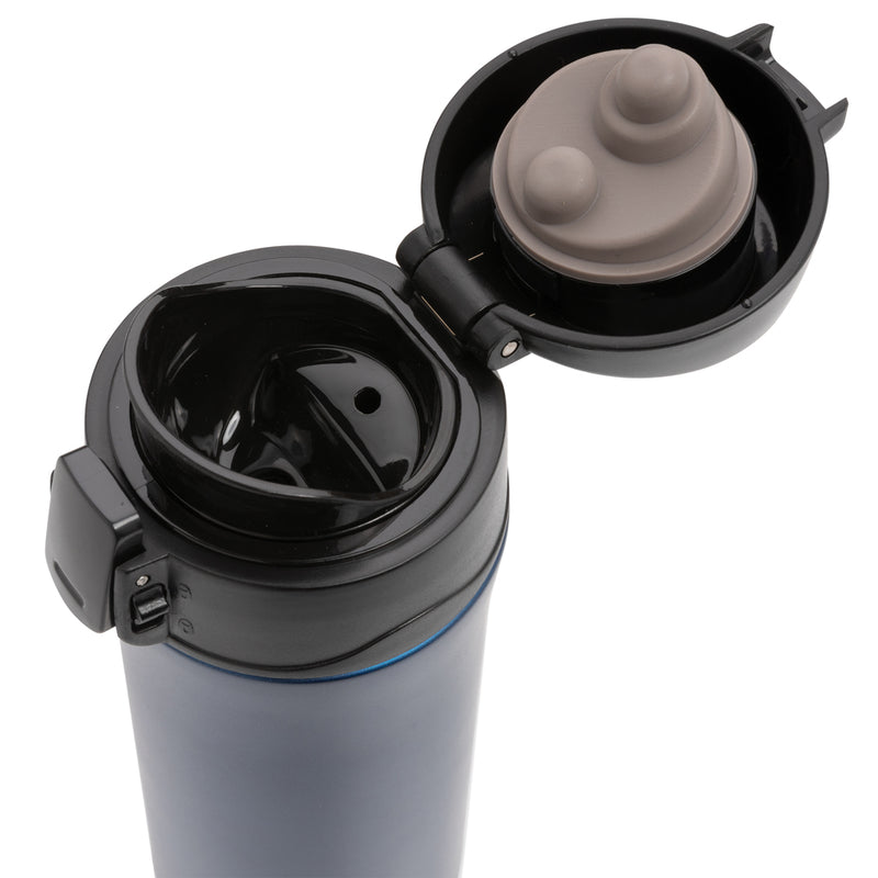 Load image into Gallery viewer, Metallic XD Collection Easy Lock vacuum mug, drinkware with secure lid and sleek design, ideal for hot and cold beverages.
