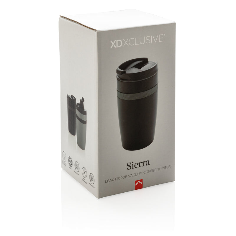 Load image into Gallery viewer, Leak-proof vacuum coffee tumbler from XD Xclusive, blue drinkware with a sleek design and secure lid for hot beverages.

