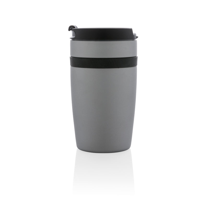 Load image into Gallery viewer, XD Xclusive Sierra leak-proof vacuum coffee tumbler in black, showing the insulated drinkware with secure lid and sleek design.
