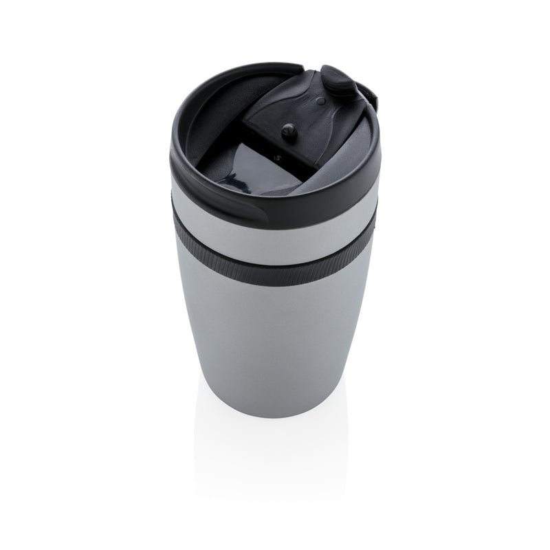 Load image into Gallery viewer, XD Xclusive Sierra leak-proof vacuum coffee tumbler in stainless steel with a sleek, insulated design for hot and cold beverages.
