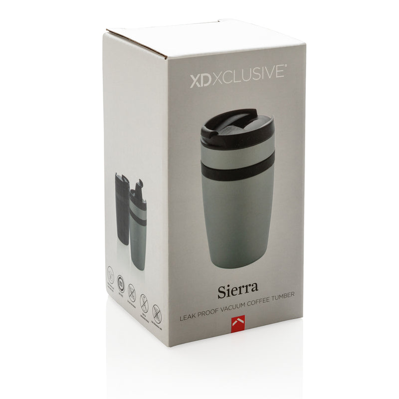 Load image into Gallery viewer, Sierra leak-proof vacuum coffee tumbler by XD Xclusive, stainless steel drinkware with secure lid for hot and cold beverages.
