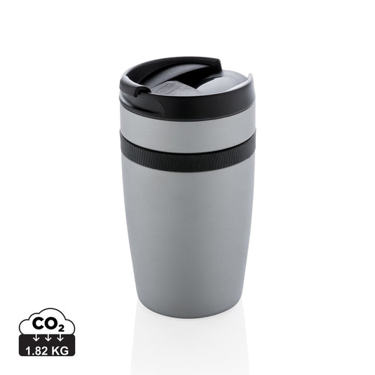 XD Xclusive Sierra leak-proof vacuum coffee tumbler in stainless steel, insulated drinkware for hot and cold beverages.