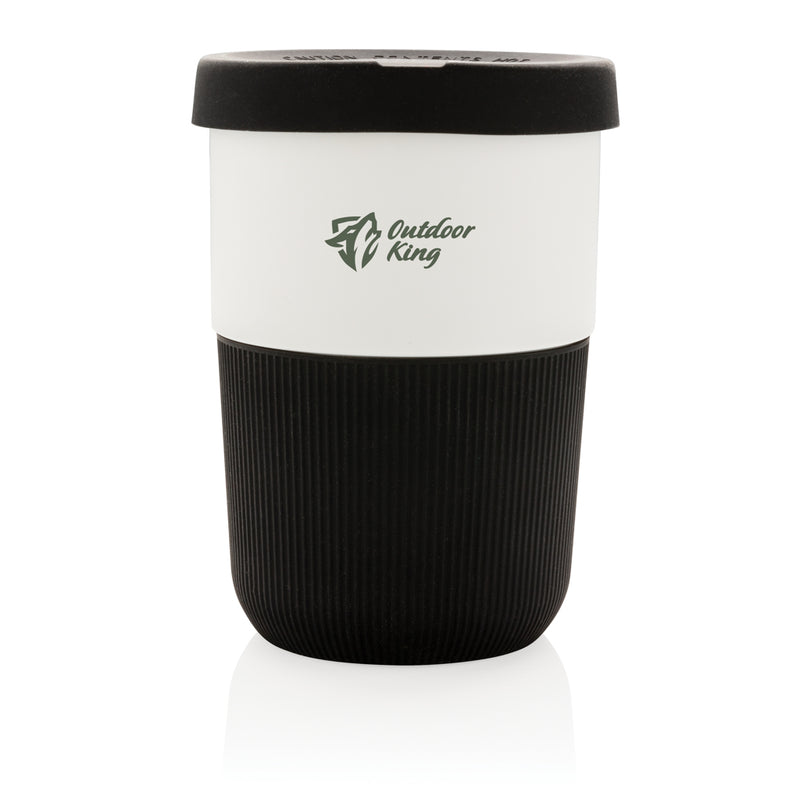 Load image into Gallery viewer, XD Collection 380ml PLA coffee to go cup, eco-friendly drinkware with a lid, ideal for hot or cold beverages.
