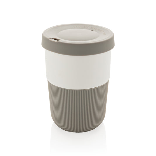 XD Collection PLA coffee to go cup, 380ml, eco-friendly drinkware with a lid, designed for hot beverages and on-the-go use.