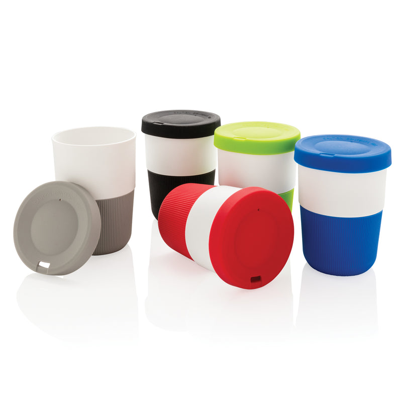 Load image into Gallery viewer, XD Collection PLA coffee to go cup, 380ml, eco-friendly drinkware with a lid, suitable for hot beverages.

