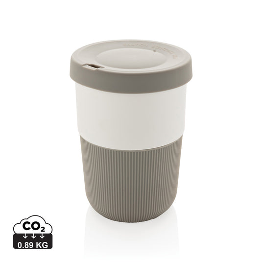 XD Collection PLA coffee to go cup, 380ml drinkware with a biodegradable design, suitable for hot beverages on the go.