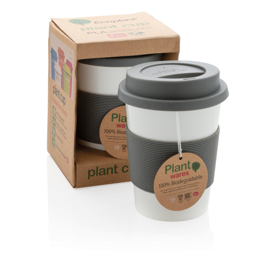 White PLA coffee cup from XD Collection drinkware line, featuring a smooth surface and eco-friendly design.