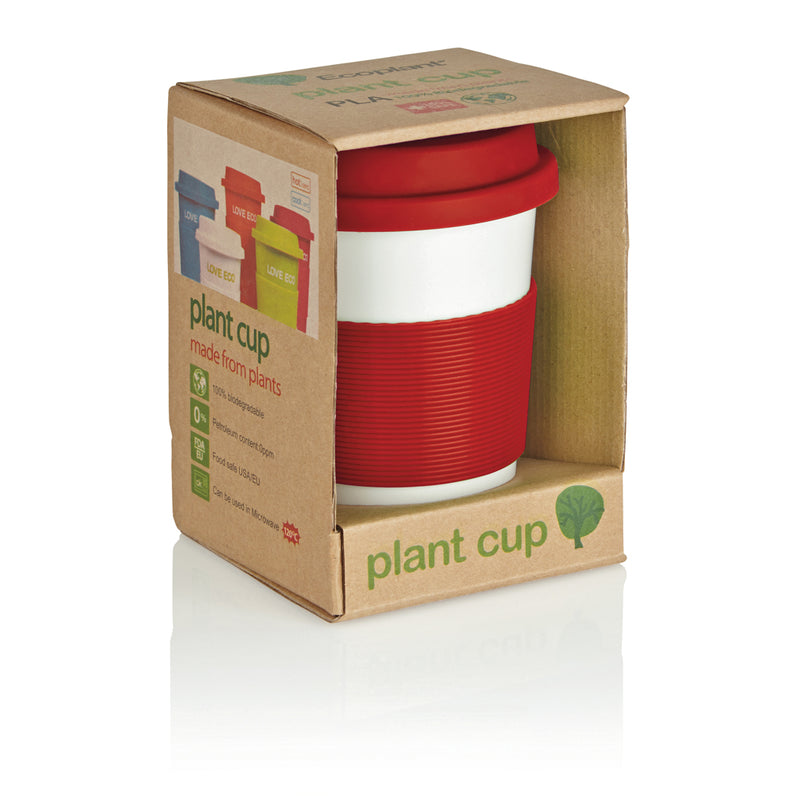 Load image into Gallery viewer, Pink PLA coffee cup from XD Collection, eco-friendly drinkware with a smooth finish and sturdy handle.
