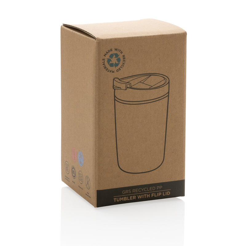 Load image into Gallery viewer, GRS Recycled PP tumbler with flip lid - Custom Wood Designs

