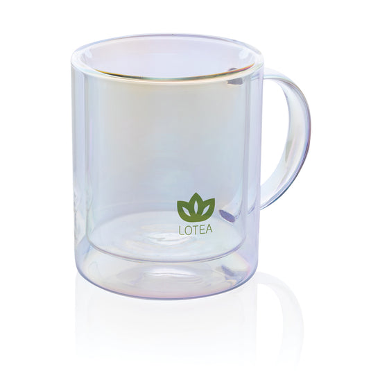 Deluxe double wall electroplated glass mug - Custom Wood Designs