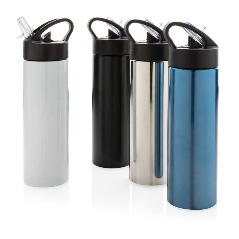 Load image into Gallery viewer, XD Xclusive sport bottle with straw, reusable drinkware for active hydration, featuring a sleek design and spill-proof lid.
