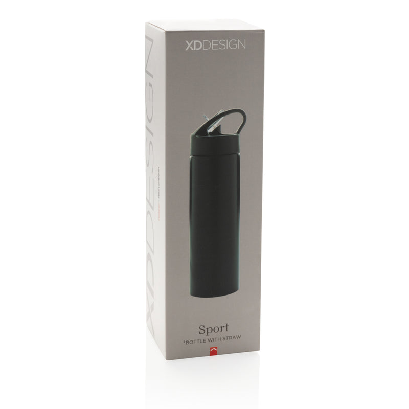 Load image into Gallery viewer, XD Xclusive sport bottle with straw, reusable drinkware featuring a sleek design and easy-to-use straw for hydration.
