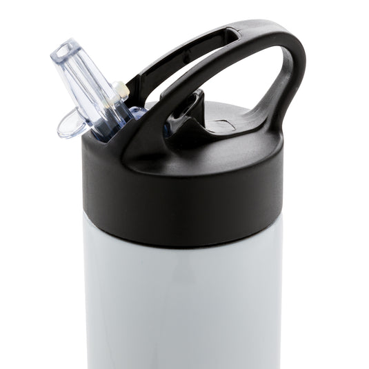 XD Xclusive sport bottle with straw, durable drinkware featuring a leak-proof lid and ergonomic design for active use.
