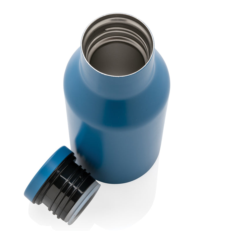 Load image into Gallery viewer, Recycled stainless steel compact bottle from XD Collection RCS drinkware, showcasing sleek, eco-friendly design and durable construction.
