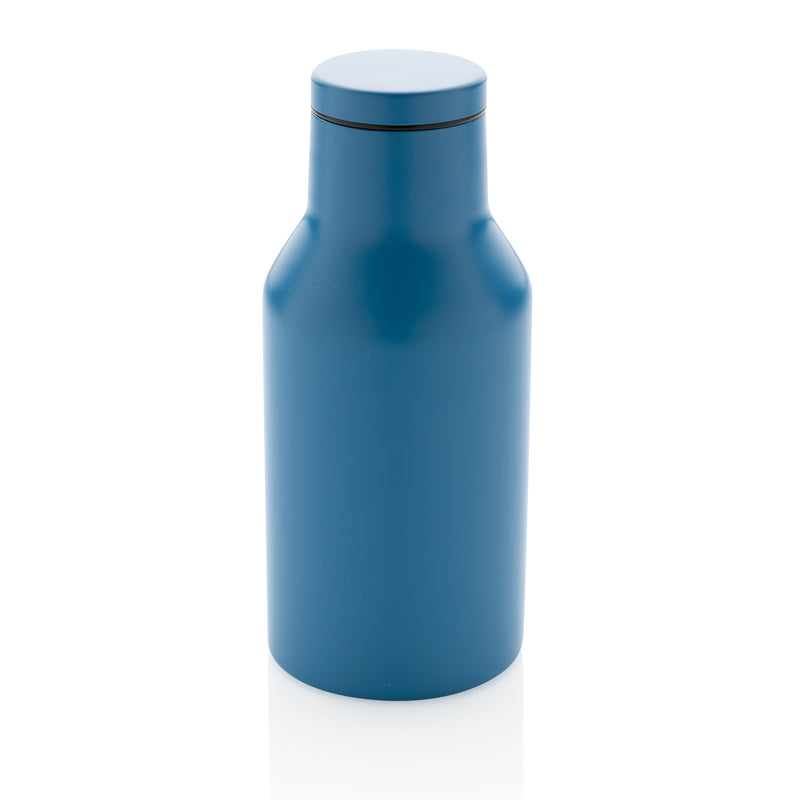 Load image into Gallery viewer, Recycled stainless steel compact bottle from XD Collection, eco-friendly drinkware with a sleek, portable design.
