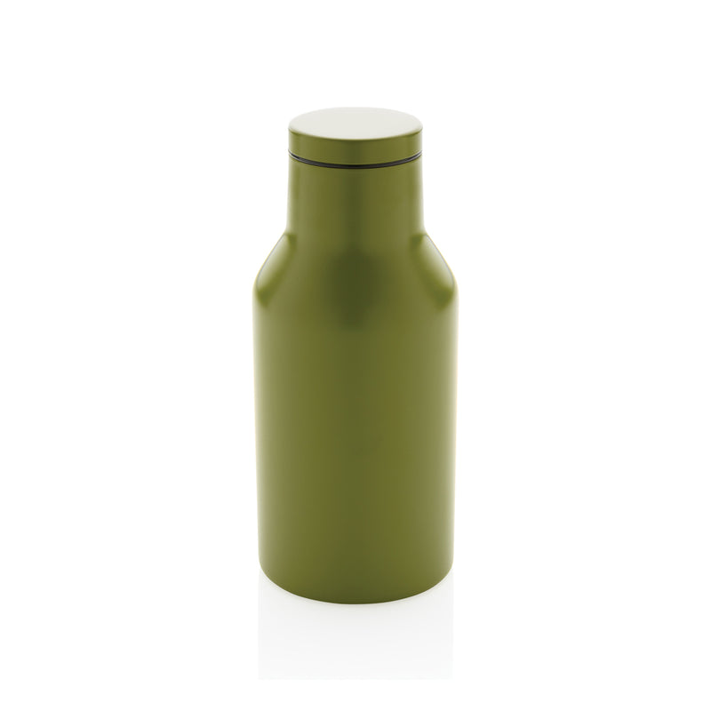 Load image into Gallery viewer, Recycled stainless steel compact bottle from XD Collection, eco-friendly drinkware with a sleek, durable design.
