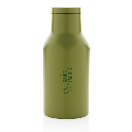 Recycled stainless steel compact bottle from XD Collection RCS drinkware, eco-friendly design with sleek, durable finish.