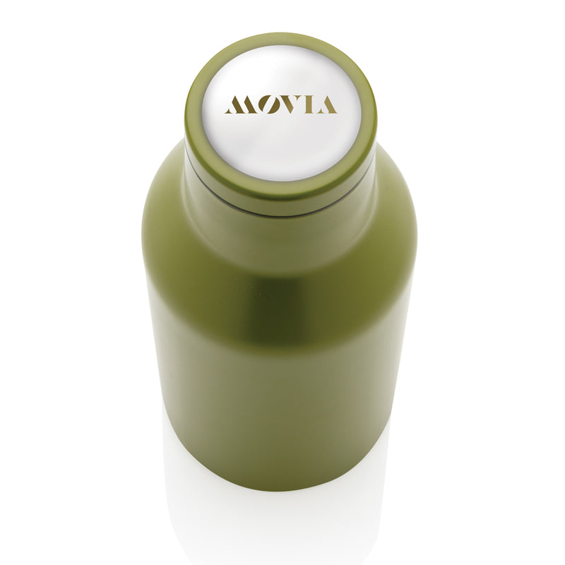 Load image into Gallery viewer, Recycled stainless steel compact bottle from XD Collection, eco-friendly drinkware with a sleek, durable design.
