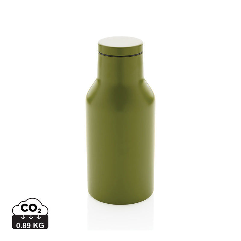 Load image into Gallery viewer, Recycled stainless steel compact water bottle from XD Collection RCS drinkware, featuring a sleek, eco-friendly design.
