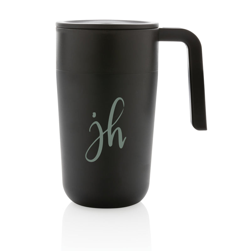 Load image into Gallery viewer, GRS Recycled PP and SS mug with handle - Custom Wood Designs
