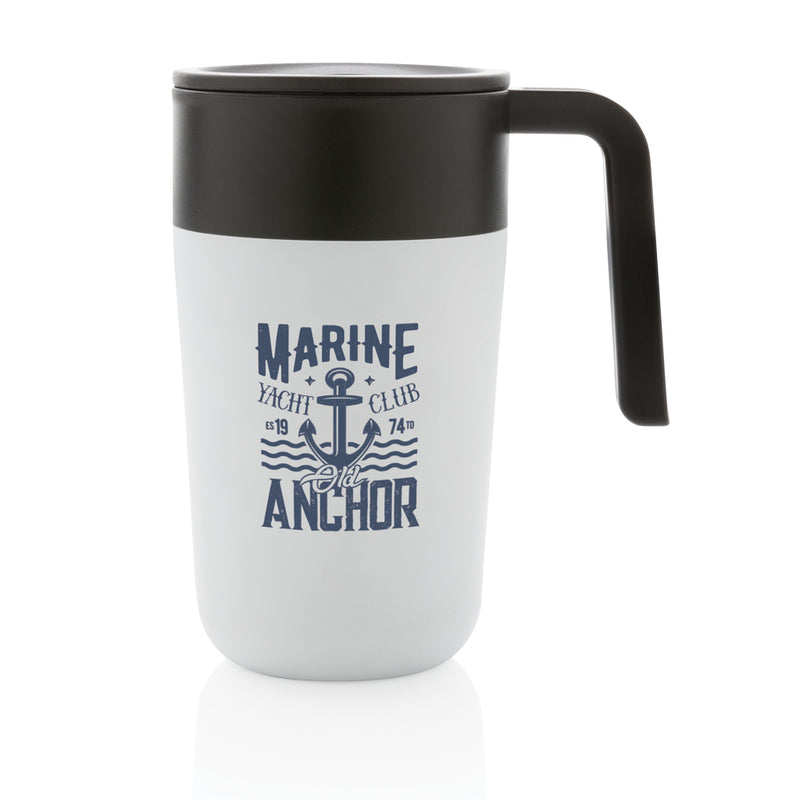 Load image into Gallery viewer, GRS Recycled PP and SS mug with handle - Custom Wood Designs
