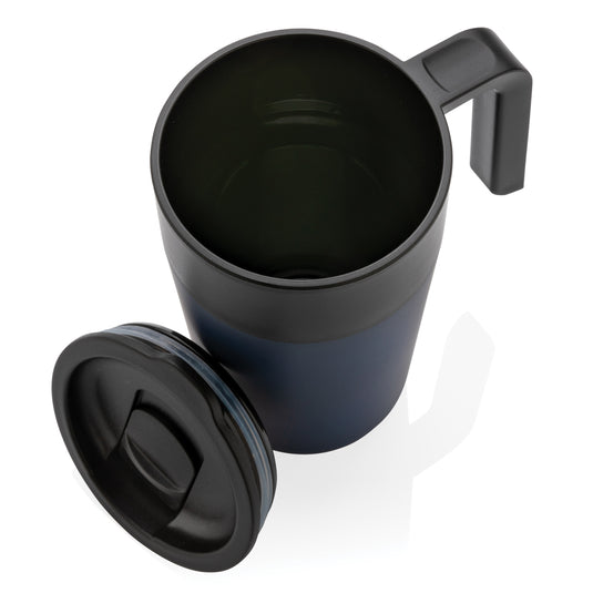 GRS Recycled PP and SS mug with handle - Custom Wood Designs