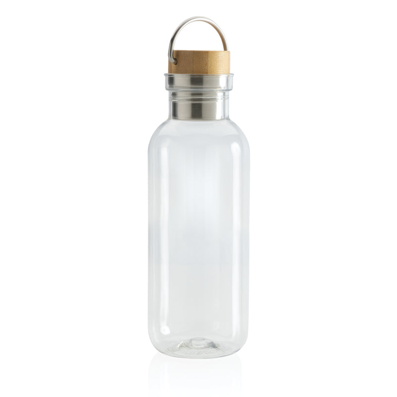 Load image into Gallery viewer, RCS RPET bottle with bamboo lid and handle - Custom Wood Designs

