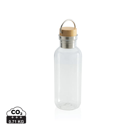RCS RPET bottle with bamboo lid and handle - Custom Wood Designs