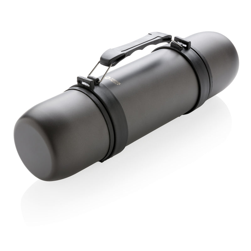 Load image into Gallery viewer, Vacuum flask with 2 cups - Custom Wood Designs
