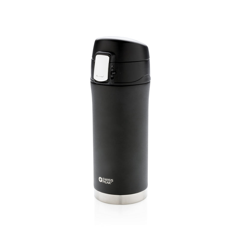 Load image into Gallery viewer, Swiss Peak Elite copper vacuum mug, stainless steel drinkware with copper insulation, showing polished exterior and secure lid.
